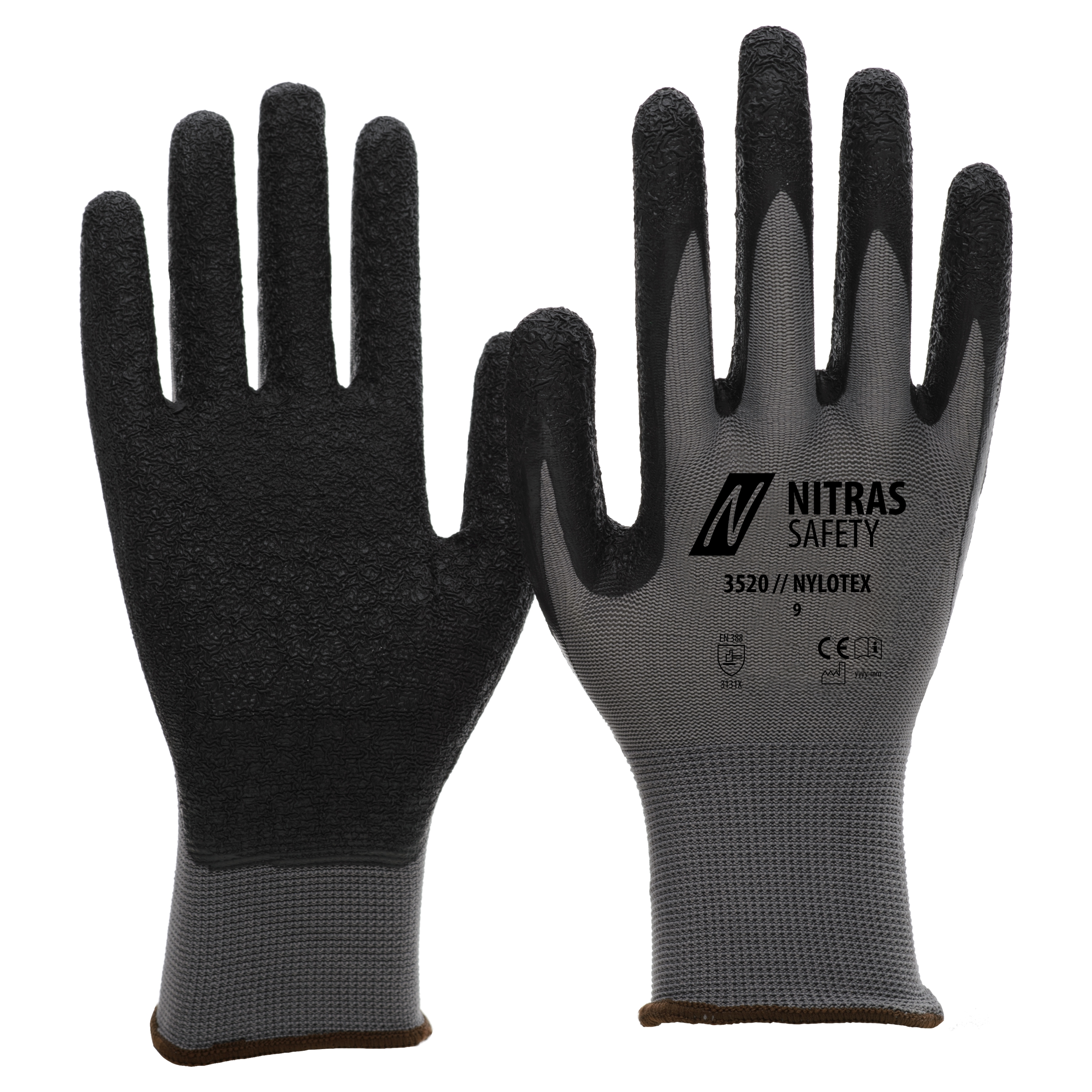NITRAS Nylotex Gr 9 - Nylon-Arbeitshandschuh 3520
