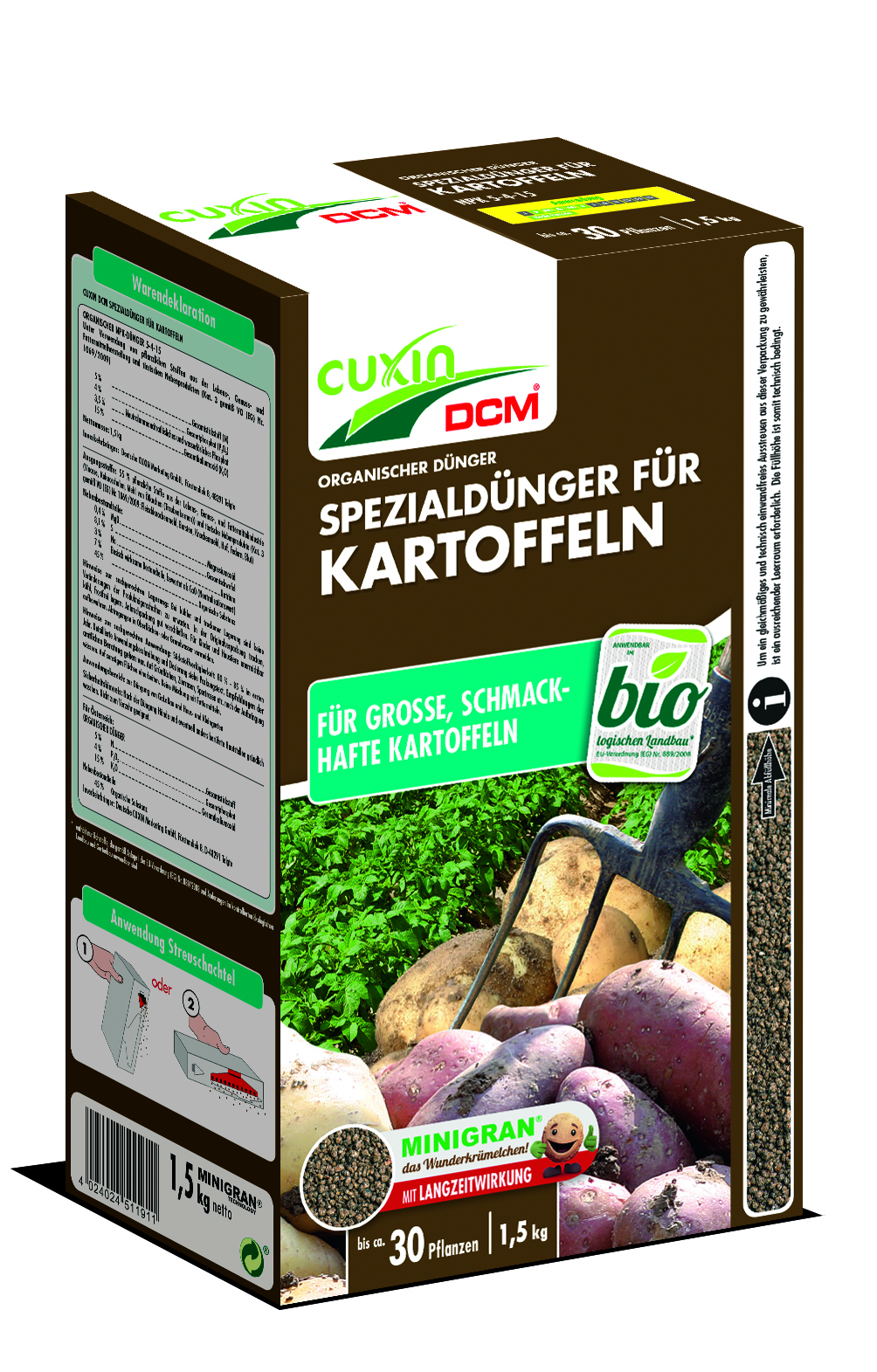 Cuxin DCM Bio Spezialdünger für Kartoffeln 1,5 kg
