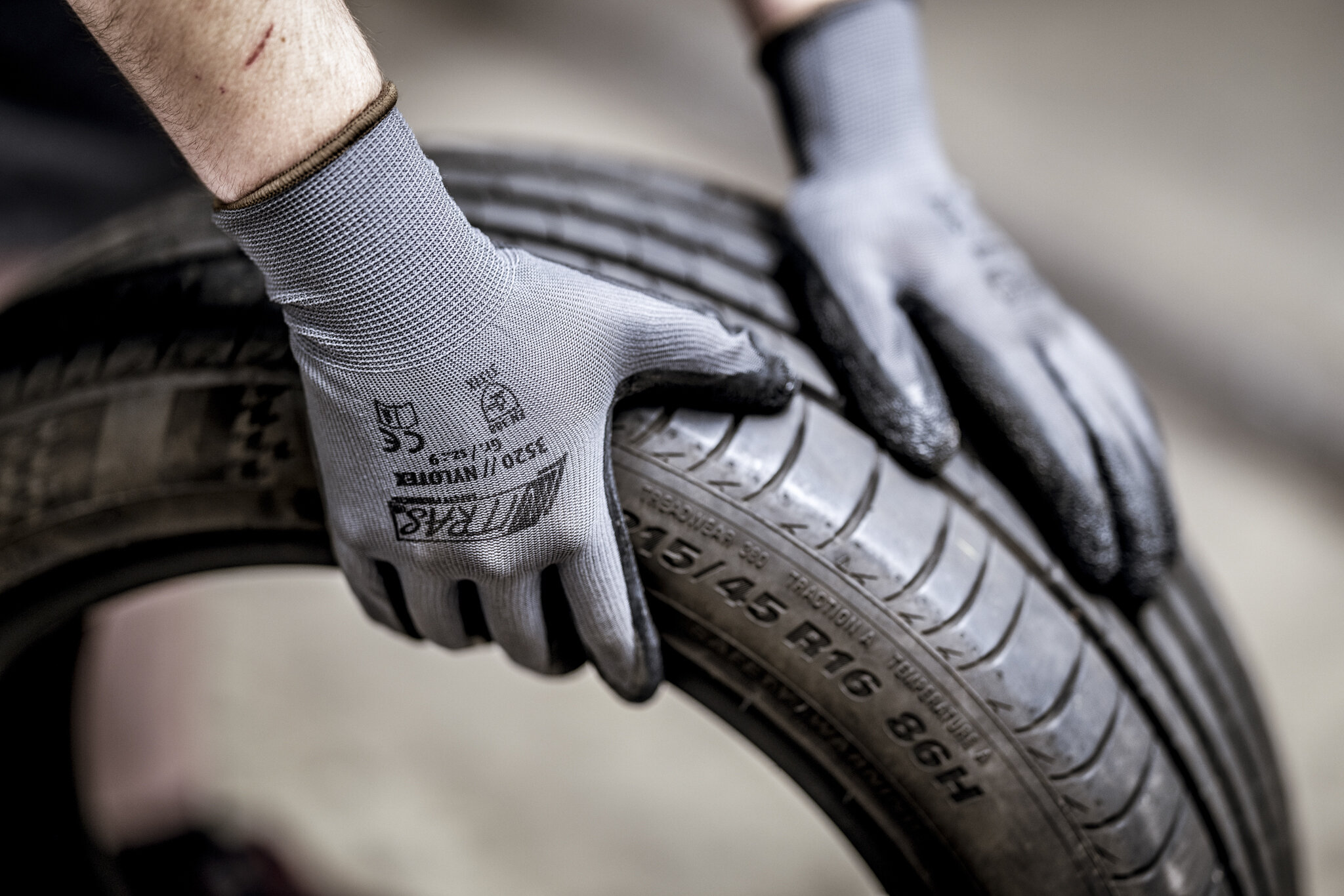 NITRAS Nylotex Gr 9 - Nylon-Arbeitshandschuh 3520